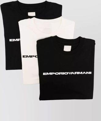 Emporio Armani cotton logo-print t-shirt set