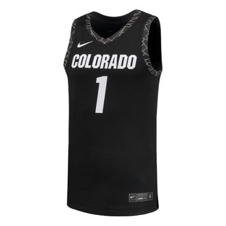 Nike Colorado Basketball Nike Mens College Replica Jersey in Black | P32818COLO25-BLK