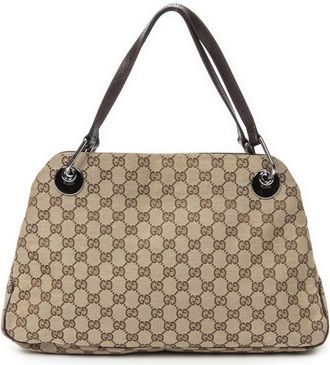 Gucci Pre-owned Womens Medium Eclipse Tote Shoulder Bag - Beige - One Size