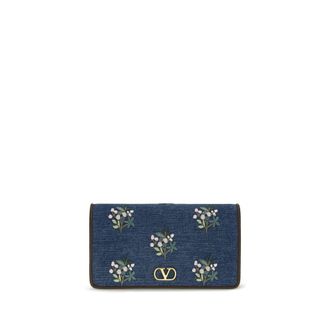 Valentino Garavani Blue Cotton Shoulder Womens Bag