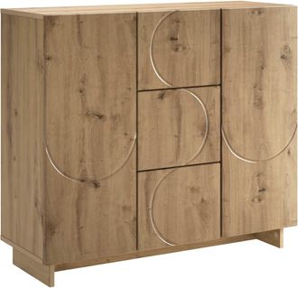 vidaXL Aparador Roble Artisan 85,5 X 31 X 75 Cm Madera De Ingenier&iacute;a Vidaxl