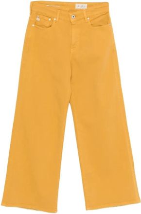 AG - Adriano Goldschmied Saige Wide Leg Crop - Dames - Cropped Jeans - Oranje - W24 - Katoen - Jeans