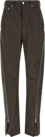 Rick Owens Brown Slim Flat Front Pants