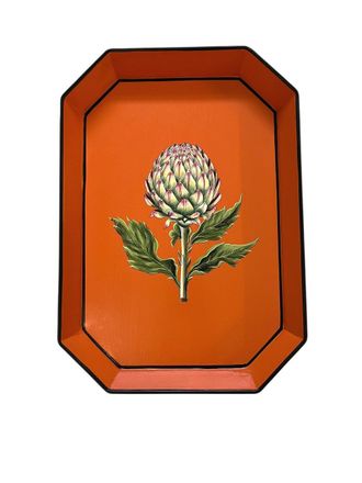Les-Ottomans Hand-painted Iron Tray-artichoke