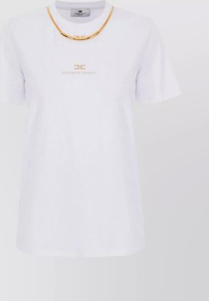 Elisabetta Franchi cotton logo-print short-sleeve t-shirt