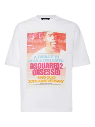 Dsquared2 graphic-print T-shirt - men - Cotton - M - White
