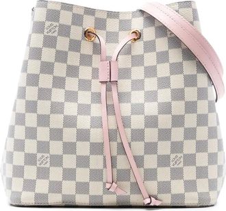 Louis Vuitton Borsa a secchiello N&eacute;oNo&eacute; MM in tela Damier Azur 2019 - Bianco