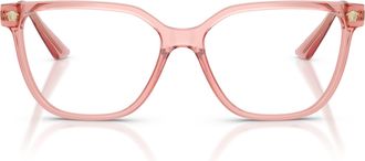 Versace 0ve3388u Translucent Pink Square Frame Eyeglasses