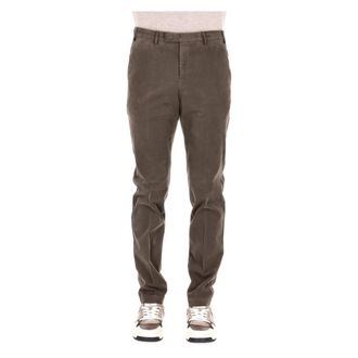Pantaloni Torino Chinos, male, Brown, M, Pantalone in gabardina di modal e cotone Master fit