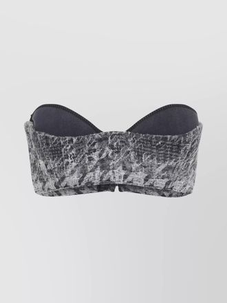 Diesel cotton strapless cropped top