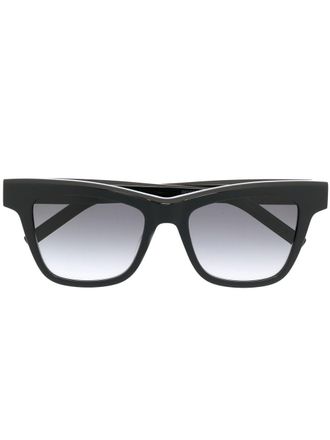 Saint Laurent Eyewear Occhiali da sole squadrati SL M106 con placca YSL - Nero