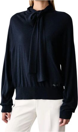 Liu Jo Jersey de punto con cuello redondo - Knitwear - Mujer - Azul - XS