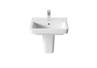 Roca Roca Dama-n Lavabo Fondo 32 Con Semipedestal Blanco - Medida: 45 Cm - Ref: A327789000+a337782000