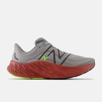 New Balance Mens More V4 Sneakers In Harbor Grey With Brick Red