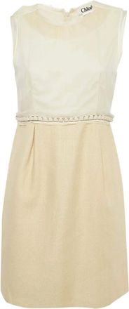 Chloé 2023 sleeveless chained-waist dress - Neutrals