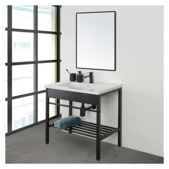 Feridras Feridras - composizione bagno mobile lavabo in metallo 60x47x78cm+SPECCHIO borg