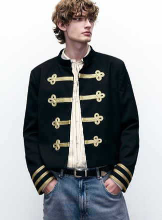 Imperial Mens Frogging-detail officer jacket Exclusive collection from Italy