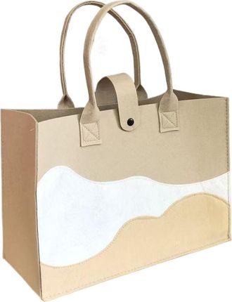 Generic JBJYGSG Felt Storage Bag Multicoloured Mountain Peak Felt Bag Large Capacity Tote Bag Student And Office Worker Storage Shopping Bag(Color5)