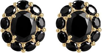 Tiramisu Plated 3.21 Ct. Tw. Black Onyx Stud Earrings