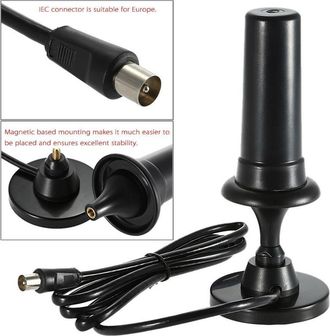 Trade Shop Trade Shop - Antena De Tv Digital 36dbi En Alta Guadagno Full Hd 1080p Vhf Conector Iec