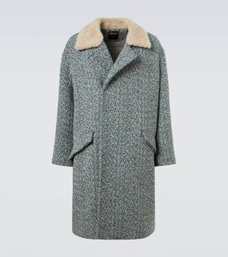 Ermenegildo Zegna Herringbone wool and cashmere coat