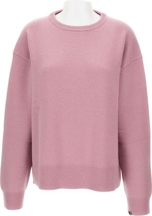 Extreme Cashmere Crewneck Wool Blend Sweater With Ribbed Trim