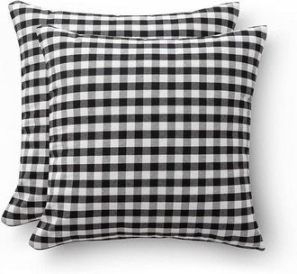 OEM Cojines Decorativos De 45 X 45 Cm Con Cremallera, De Algod&oacute;n Transpirable Y Suave, Color Negro