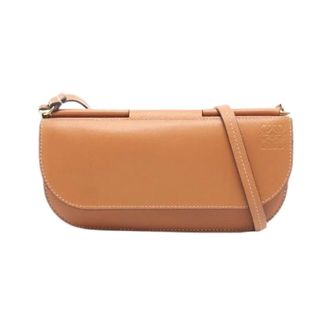 Loewe Pre-owned Cross Body Bags, female, Brown, Size: ONE SIZE Pre-owned Gate Leather Shoulder Bag