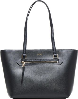 DKNY Stijlvolle zwarte tassen - Dames - Shoppers - Zwart - ONE Size - Leer - Tassen