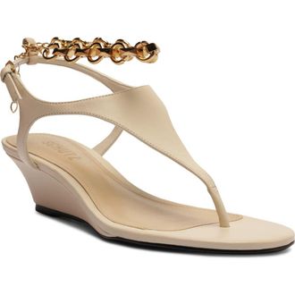 Schutz Lys Ankle Strap Wedge Sandal in Sugar White at Nordstrom, Size 10.5