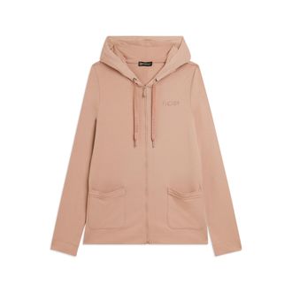 Freddy Felpa Cappuccio Zip con strass e inserto effetto seta