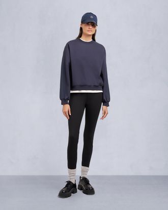 Moose Knuckles Womens Mix Media Crewneck Sweatshirt