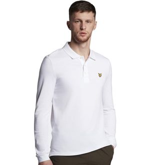 Lyle & Scott Poloshirt met lange mouwen in Wit