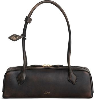 Alaia Le Teckel Medium In Aged Leather Bags