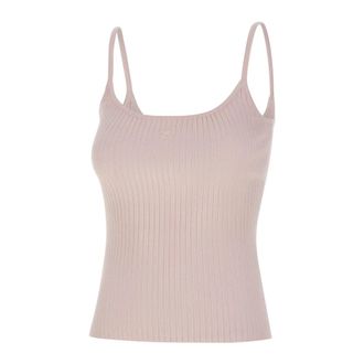 Courr&egrave;ges Sleeveless Tops, female, Pink, Size: L Reedition Knit Tank Top