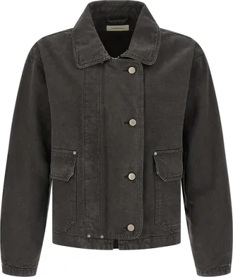 Mfpen Gray Organic Cotton Denim Mens Jacket