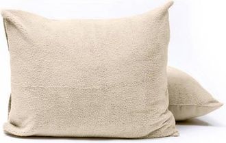 W teddy kussensloop - ecru (set van 2) (60x70 cm)