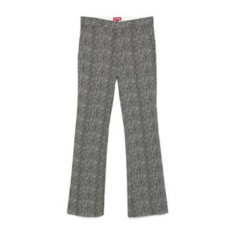 Staud Herringbone Bootcut Broek - Dames - Wijde Broeken - Groen - S - Broeken