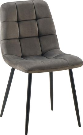 Clp Clp - Silla De Comedor Antibes Tapizada En Terciopelo Antracita