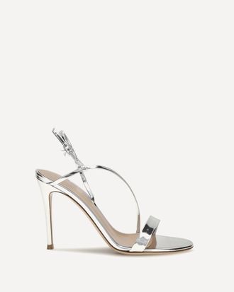 Gianvito Rossi Manhattan metallic-effect leather Sandals Female 36.5