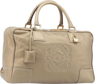 Loewe Amazona Leather Gold Leather Handbag (Pre-Owned)