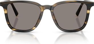 Miu Miu Sunglasses Mub03 S 25 E80 Q Striped Loden/Dark Gray Women