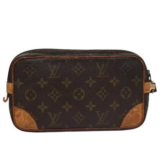 Louis Vuitton Pre-owned Clutches, female, Brown, Size: ONE SIZE Pre-owned Monogram Canvas Clutch Bag