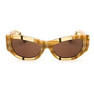 Burberry BE4450U415773 Cat-Eye Check Pattern Sunglasses - Gold