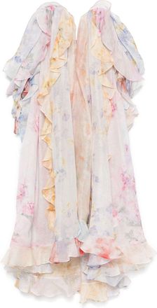Zimmermann strapless ruffle maxi dress - Pink