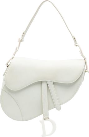 Dior Pre-owned Womens Ultra Matte Calfskin Saddle Bag - White Leather - One Size