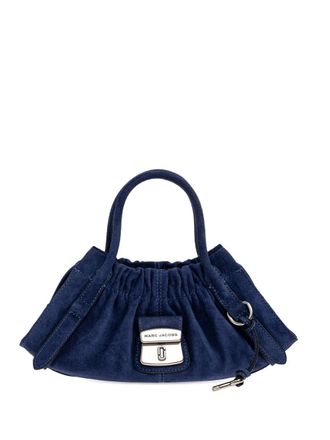 Marc Jacobs small Cristina ruched tote bag - women - Calf Suede - One Size - Blue