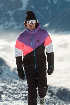 OOSC Fresh Pow Mens Ski & Snowboard Jacket - Neon Pink, Purple & Black at Nordstrom, Size Xx-Large Uk