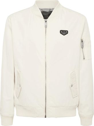 Philipp Plein Nylon Bomber Jacket - Heren - Bomber jackets - Beige - XL - Nylon - Jassen