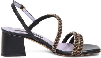 Albano Strass Sandaal - Dames - Sandalen met hakken - Zwart - 35 EU - Schoenen